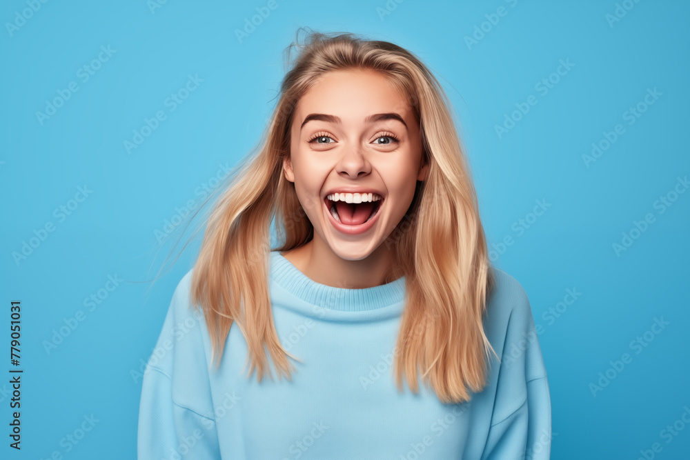 Young pretty blonde girl over isolated colorful background Young pretty blonde girl over isolated colorful background