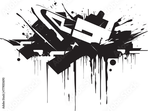 Graffiti Glyphs Where Typography Meets Street Art in Vector Form Urban Expressionist Elevation Elevating Graffiti to Vector Excellence