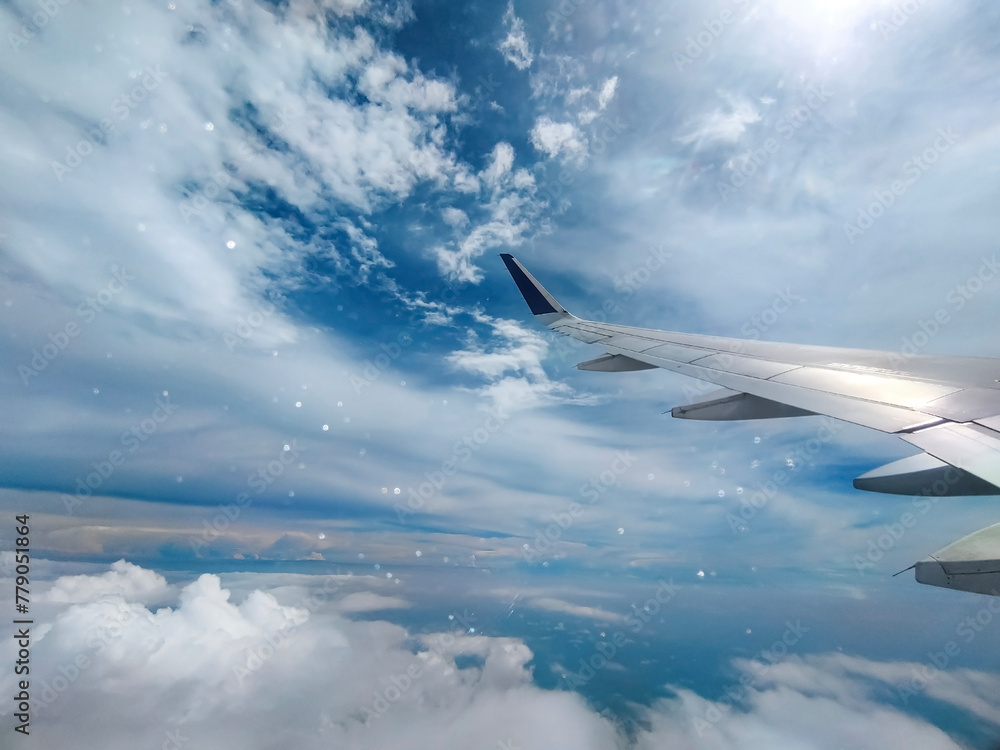 A Spectacular Cloudscape Through the Aircraft Window A Spectacular Cloudscape Through the Aircraft Window