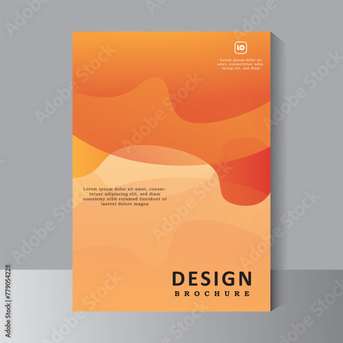Creative vector orange color abstract business brochure. Cover design template. modern abstract orange cover book background A4 size