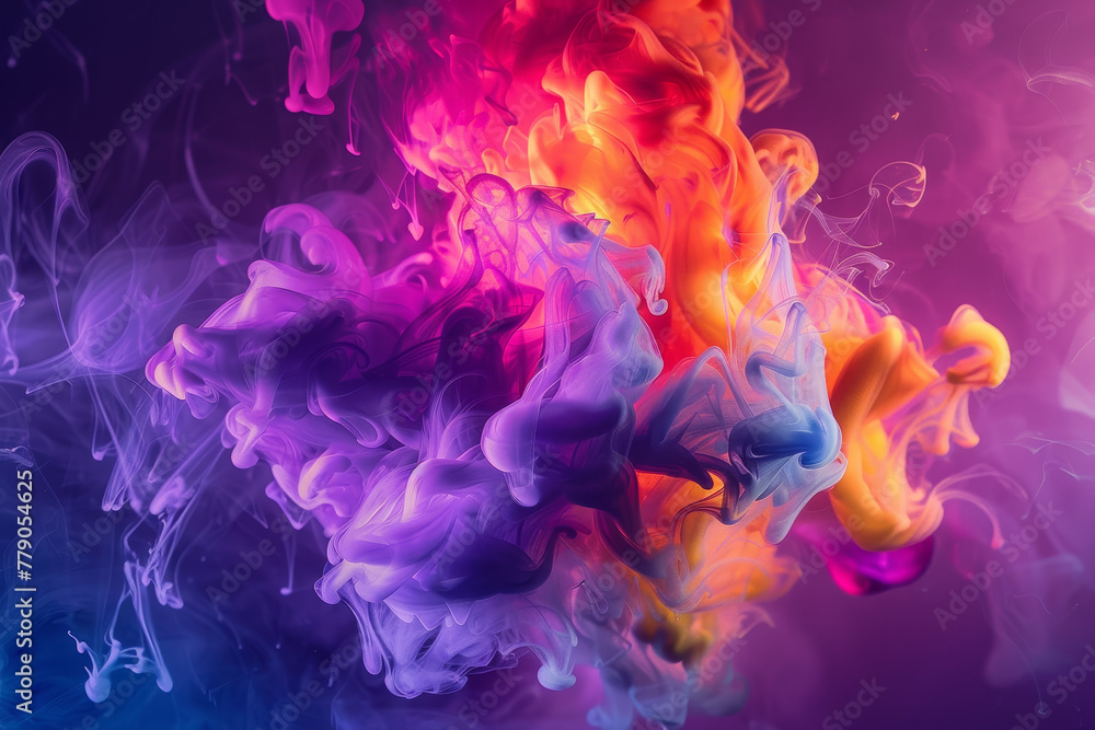 A colorful, abstract image of a person with fire and water flowing through them