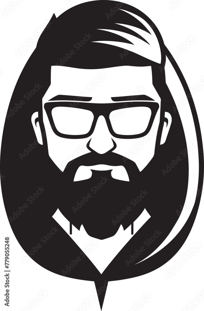 Spectral Sleuth Urban Man in Glasses Vector Logo Noir Navigator Hooded Figure with Glasses Emblem