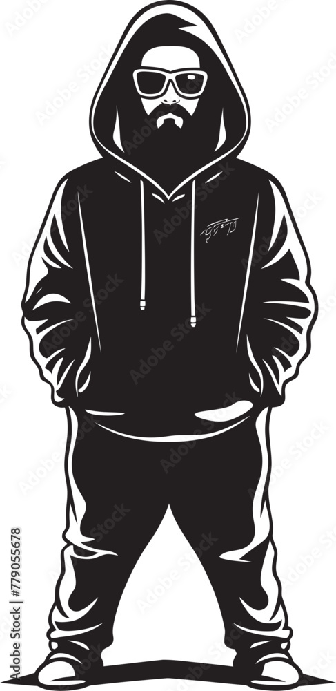 Urban Enigma Hooded and Glasses Wearing Man Vector Logo Design Secret Sentry Man in Hood and Glasses Vector Logo Icon Urban Enigma Hooded and Glasses Wearing Man Vector Logo Design Secret Sentry Man in Hood and Glasses Vector Logo Icon