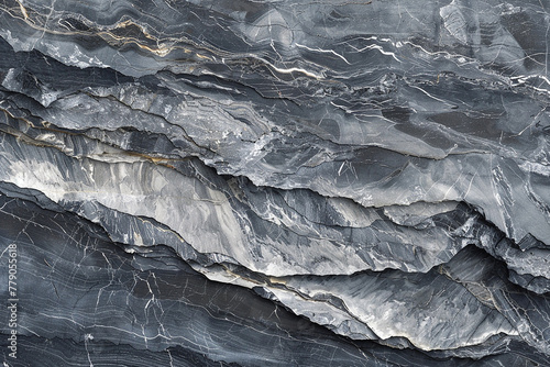A slate grey marble texture, with layers of darker and lighter grey that mimic the rugged beauty of a stormy sea, perfect for adding depth and drama to any design. 32k, full ultra HD, high resolution