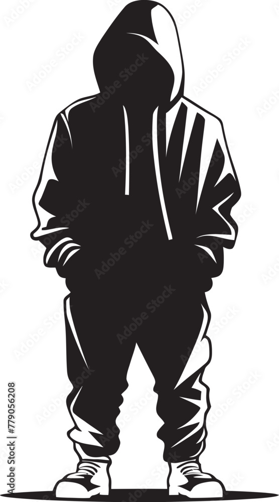 City Slicker Slick Man in Hoodie Vector Logo Hooded Vision Visionary Man in Hoodie Vector Icon