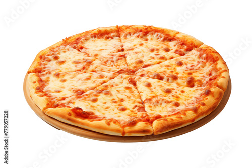 delicious pizza on isolated chroma key background