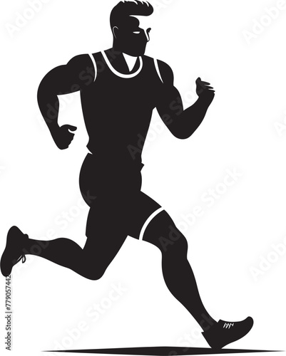 City Stride Urban Man Running Vector Logo Design Runners Essence Man Running Vector Icon