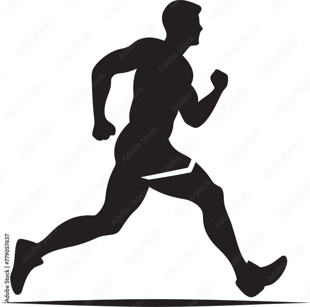 Fitness Fusion Man Running Vector Logo Design Jogging Guru Athletic Man Vector Icon Symbol