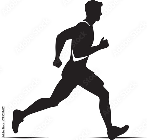 Speed Sprinter Man Running Vector Logo Symbol Trailblazing Journey Jogging Man Vector Icon Design