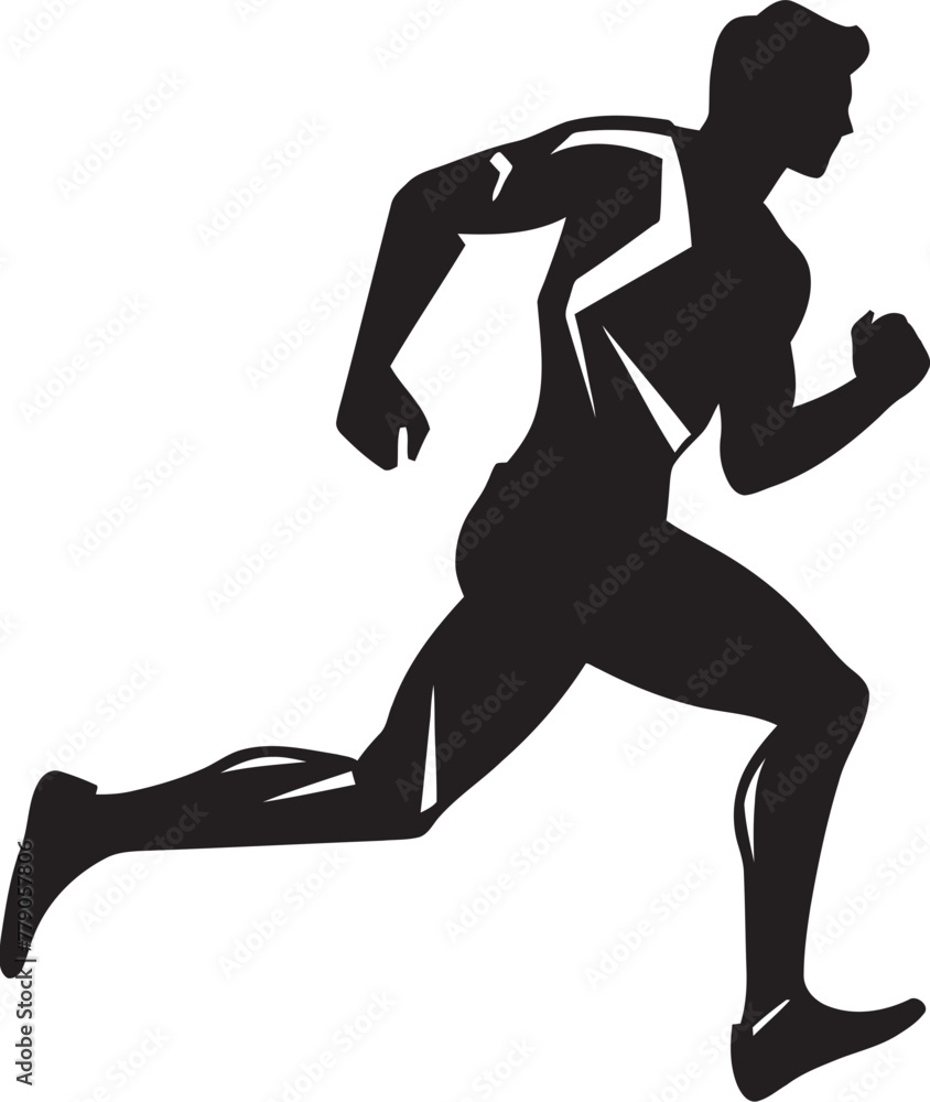 Speed Dash Jogging Man Vector Icon Urban Sprint Man Running Vector Emblem Speed Dash Jogging Man Vector Icon Urban Sprint Man Running Vector Emblem