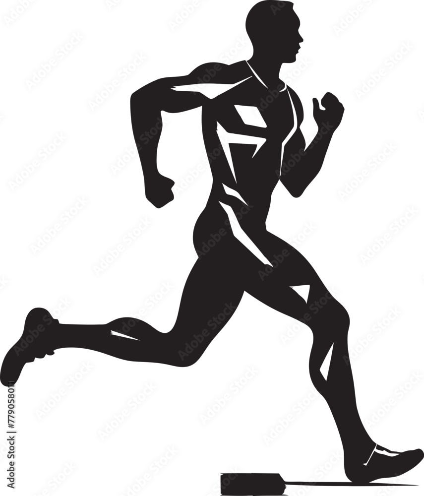 Speed Surge Jogging Man Vector Logo Design Marathon Motion Urban Man Running Vector Icon