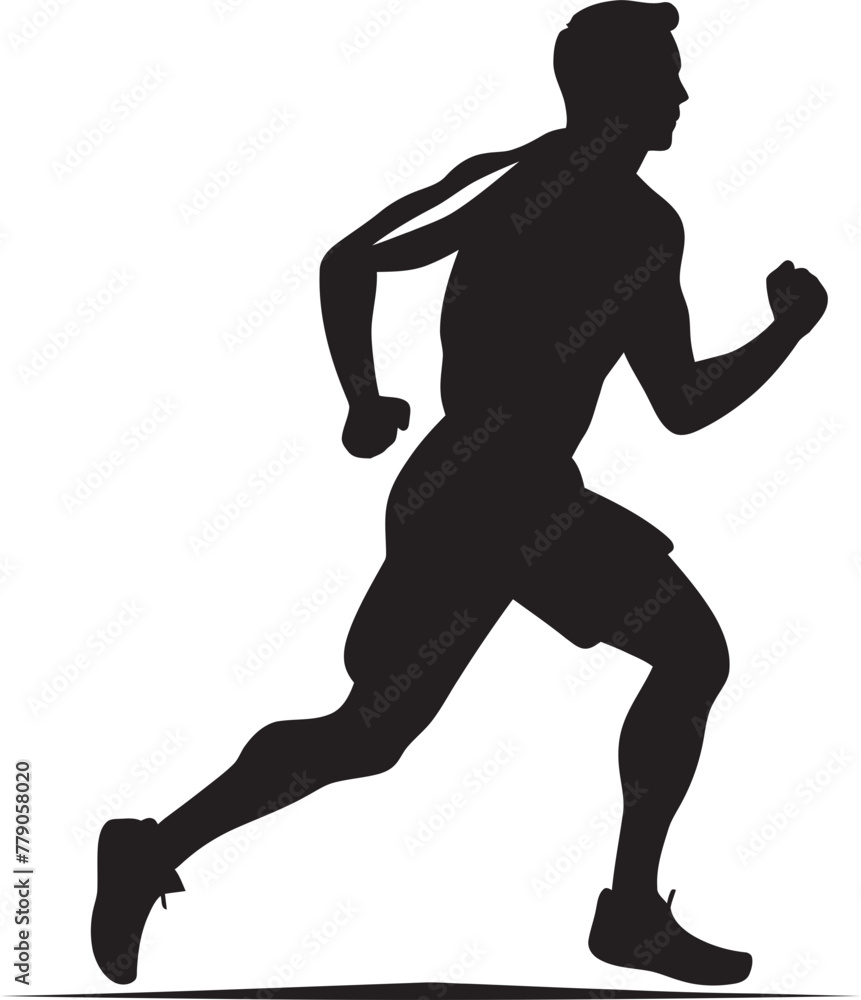 Fitness Pursuit Jogging Man Vector Logo Design Trailblazing Trek Man Running Vector Icon