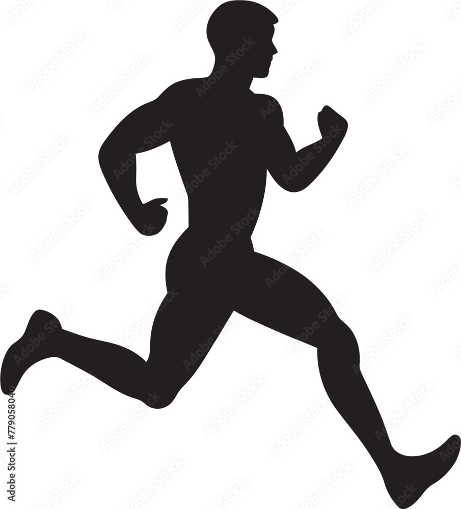 Jogging Journey Man Running Vector Logo Design Speed Dash Jogging Man Vector Icon