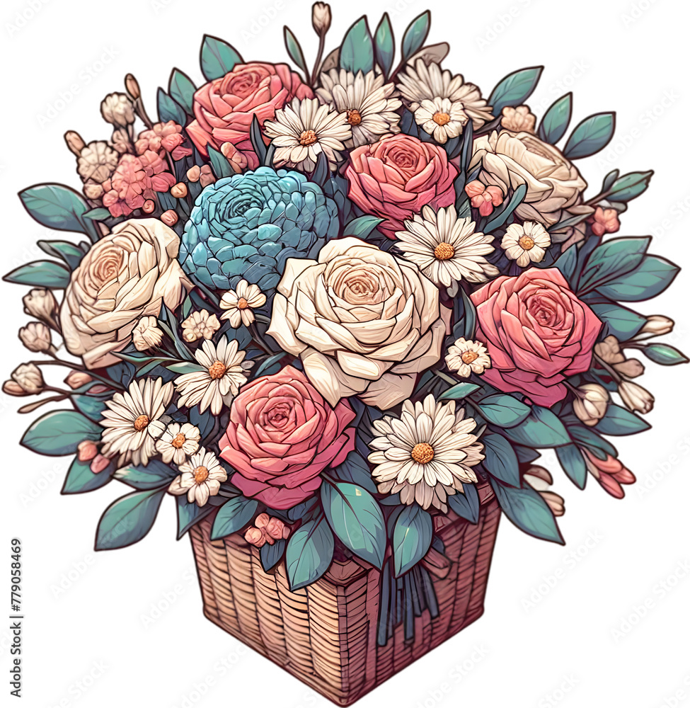 Obraz premium bouquet - 꽃. Generative AI