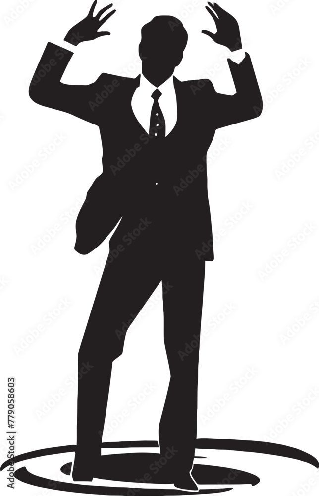 Market Meltdown Distressed Businessman Vector Logo Icon Office Panic Nervous Businessman Vector Emblem Market Meltdown Distressed Businessman Vector Logo Icon Office Panic Nervous Businessman Vector Emblem