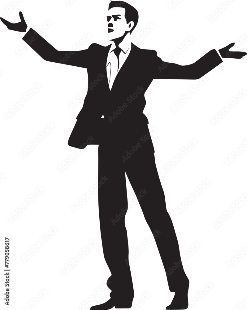 Panic Response Panicked Businessman Vector Logo Icon Financial Flurry Stressed Businessman Vector Icon Panic Response Panicked Businessman Vector Logo Icon Financial Flurry Stressed Businessman Vector Icon