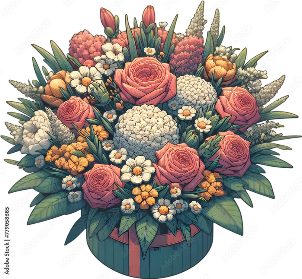 bouquet - 꽃. Generative AI bouquet - 꽃. Generative AI