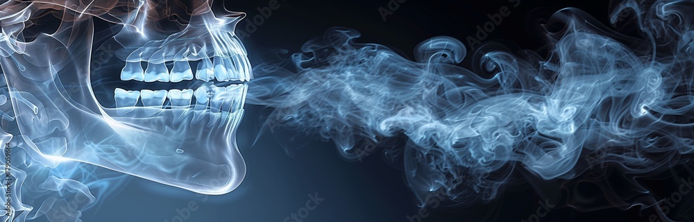 x-ray of human smoking x-ray of human smoking