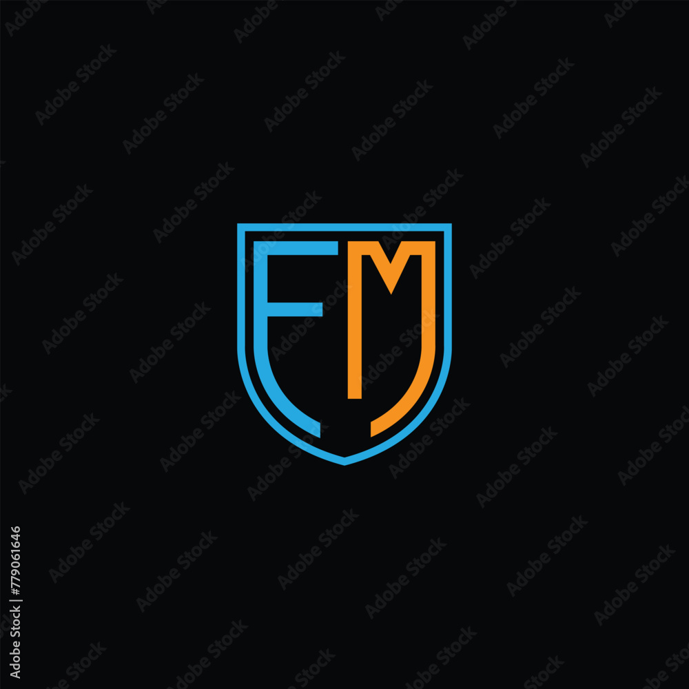 FM, MF letter logo design template FM, MF letter logo design template