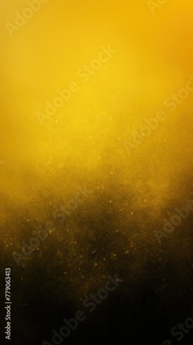 Yellow black glowing grainy gradient background texture with blank copy space for text photo or product presentation 