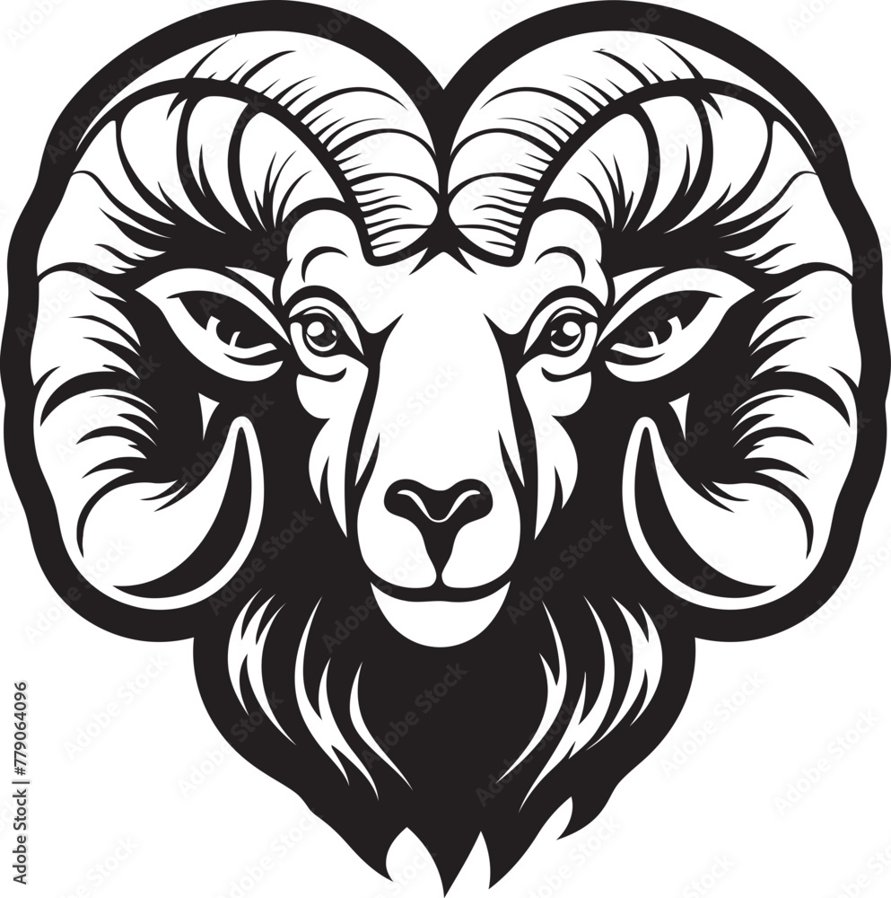 Retro Ram Vintage Logo Design with Ram Head Icon Classic Horns Ram Head Vintage Logo Vector Emblem