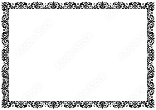 A5 frame, black vintage lines on a white background.