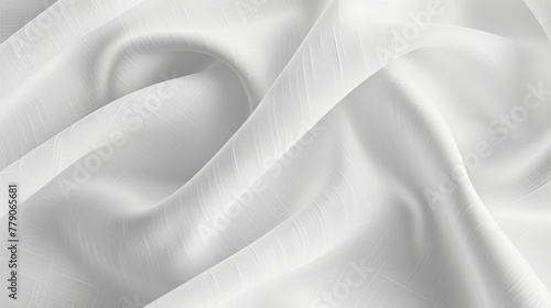 Close Up of White Satin Fabric