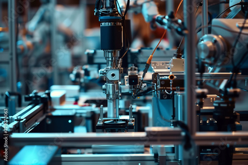Robotic Arm Operating Machine in Factory © Dzmitry