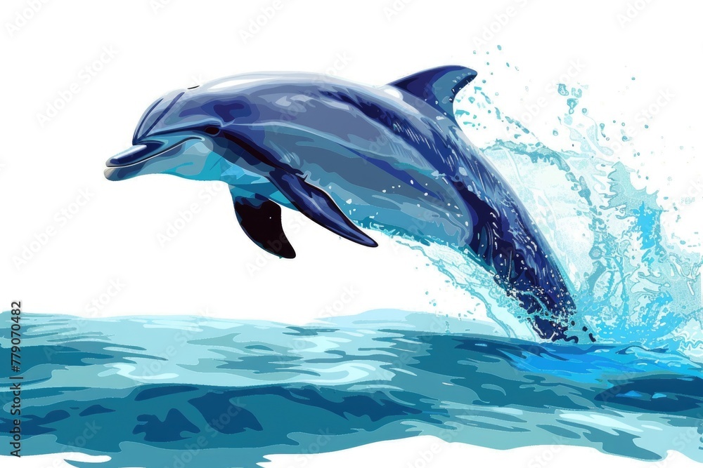 Dolphin clipart leaping out of the water Dolphin clipart leaping out of the water
