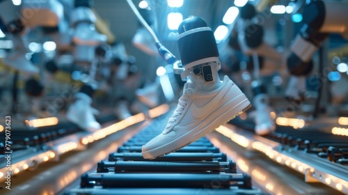 Sneaker factory. Automated shoe production