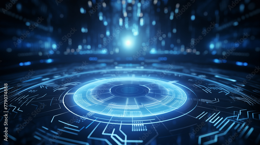 Vue d'un ensemble de circuit électronique, technologie et lumière bleu. Technologie, futuriste. Fond pour conception et création graphique. Vue d'un ensemble de circuit électronique, technologie et lumière bleu. Technologie, futuriste. Fond pour conception et création graphique.