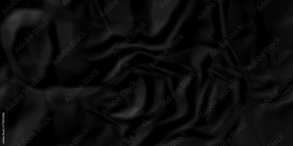 Dark black wrinkly backdrop paper background. panorama grunge wrinkly paper texture background, crumpled pattern texture. black paper crumpled texture. black fabric crushed textured crumpled. Dark black wrinkly backdrop paper background. panorama grunge wrinkly paper texture background, crumpled pattern texture. black paper crumpled texture. black fabric crushed textured crumpled.