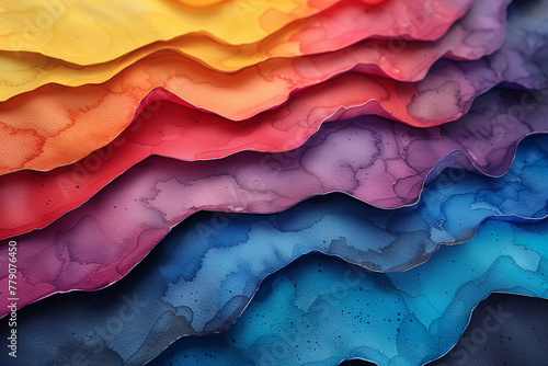 Rainbow abstract watercolour background photo