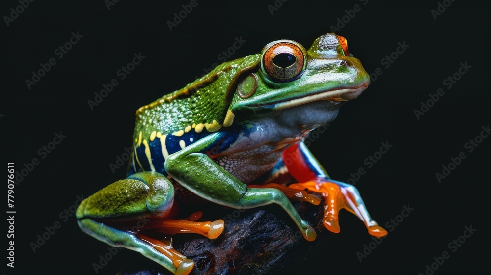 Closeup frog on a white background Closeup frog on a white background