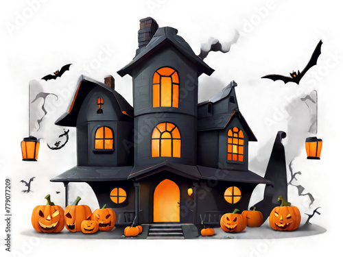 Spooktacular Illustration: Flat Design for Halloween Celebration