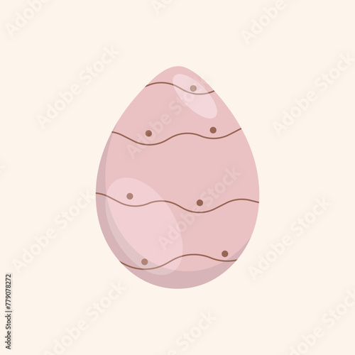 Vector illustration of a decorated Easter egg.