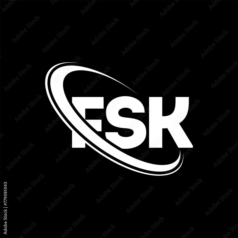 FSK logo. FSK letter. FSK letter logo design. Initials FSK logo linked
