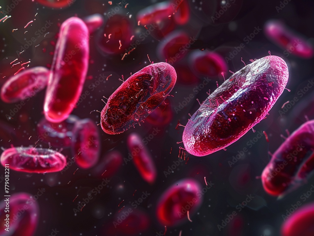 3D-rendered plasmodium vivax, malaria-causing protozoa, under microscope, side-lit. 3D-rendered plasmodium vivax, malaria-causing protozoa, under microscope, side-lit.