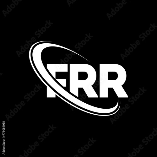 FRR logo. FRR letter. FRR letter logo design. Initials FRR logo linked with circle and uppercase monogram logo. FRR typography for technology, business and real estate brand.