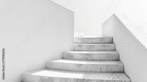 Minimalist stairs in white