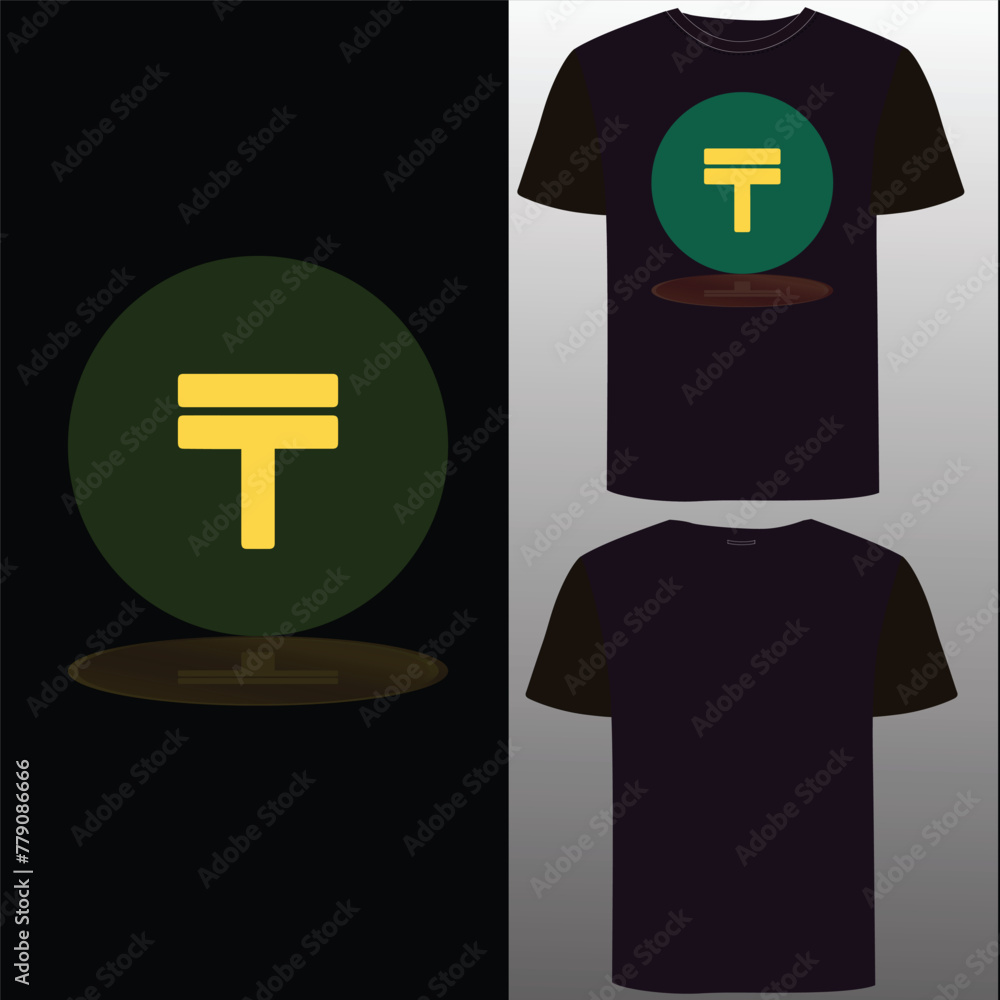 Obraz premium COIN T-shirt creative design using adobe illustrator and your best choice... 