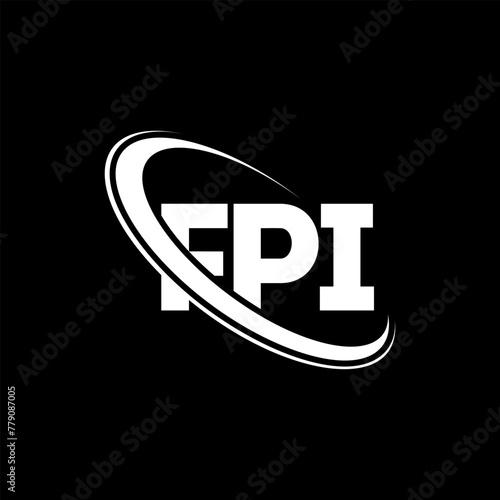 FPI logo. FPI letter. FPI letter logo design. Initials FPI logo linked with circle and uppercase monogram logo. FPI typography for technology  business and real estate brand.