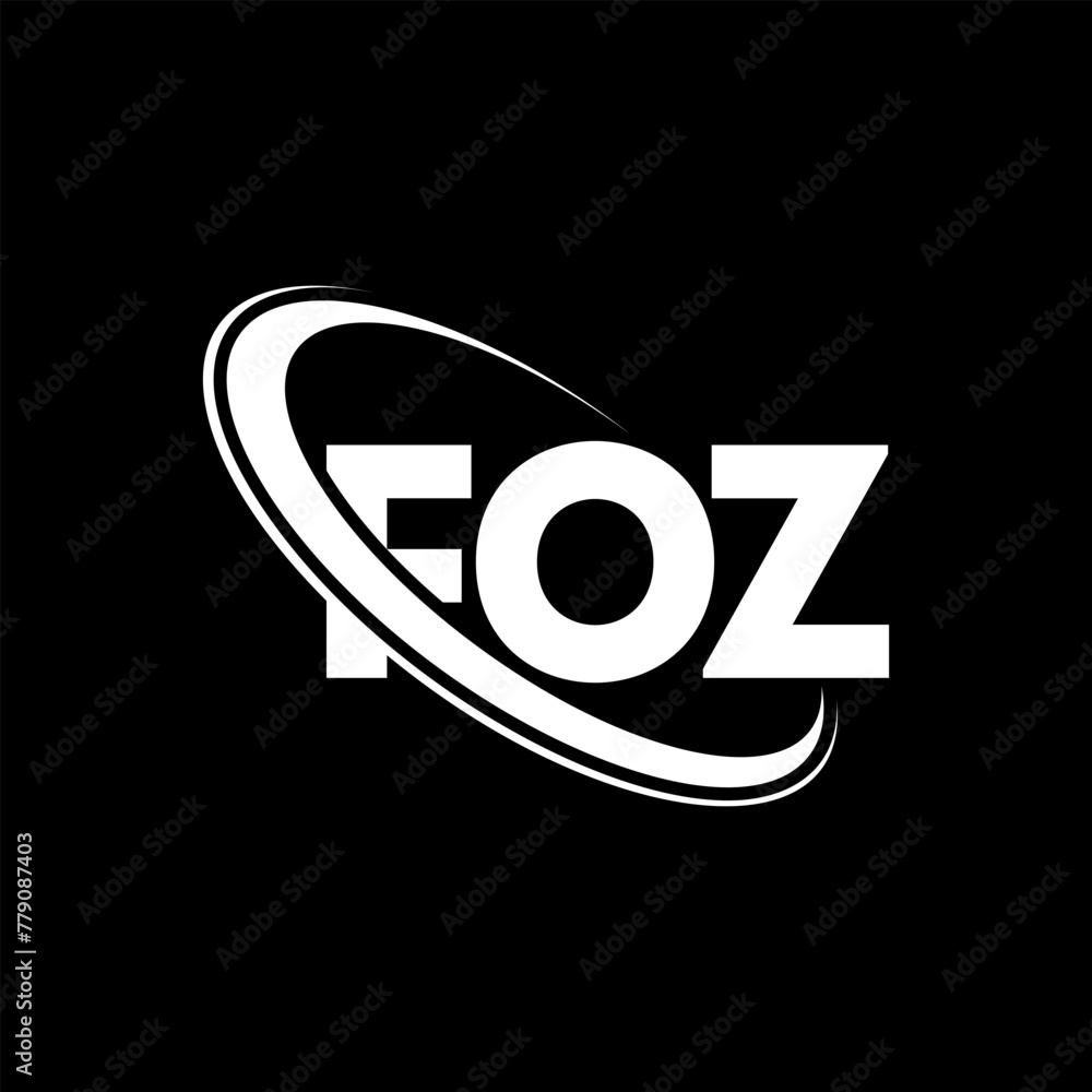 FOZ logo. FOZ letter. FOZ letter logo design. Initials FOZ logo linked with circle and uppercase monogram logo. FOZ typography for technology, business and real estate brand.