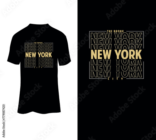 The bronx new york city typography  t-shirt design for sale.