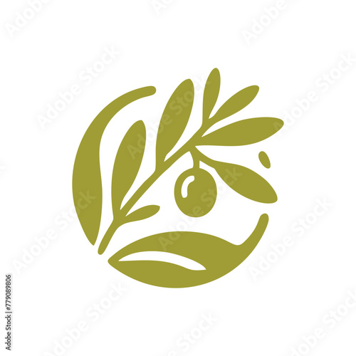 Olive oil logo vector.Olive oil Logo Design Template