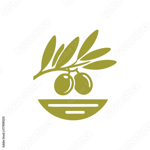 Olive oil logo vector.Olive oil Logo Design Template