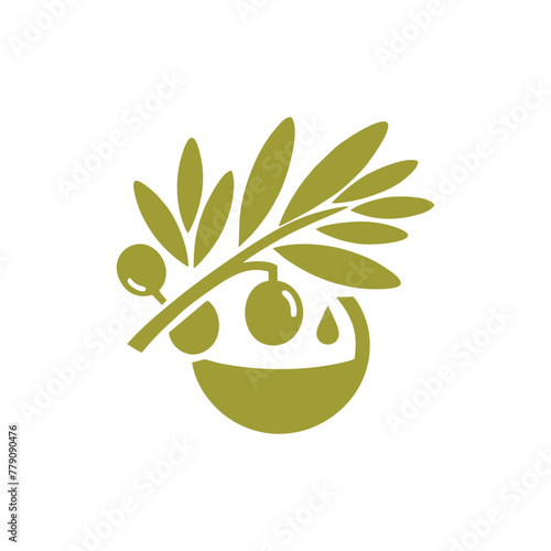 Olive oil logo vector.Olive oil Logo Design Template