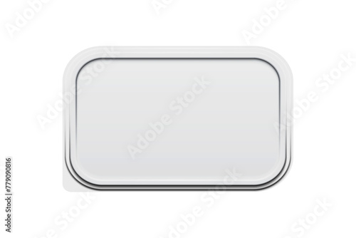 Plastic Food Container Mockup Isolated Background. 3D Rendering