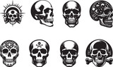 Skull Bone Silhouettes Skull Bone EPS Vector Skull Clipart