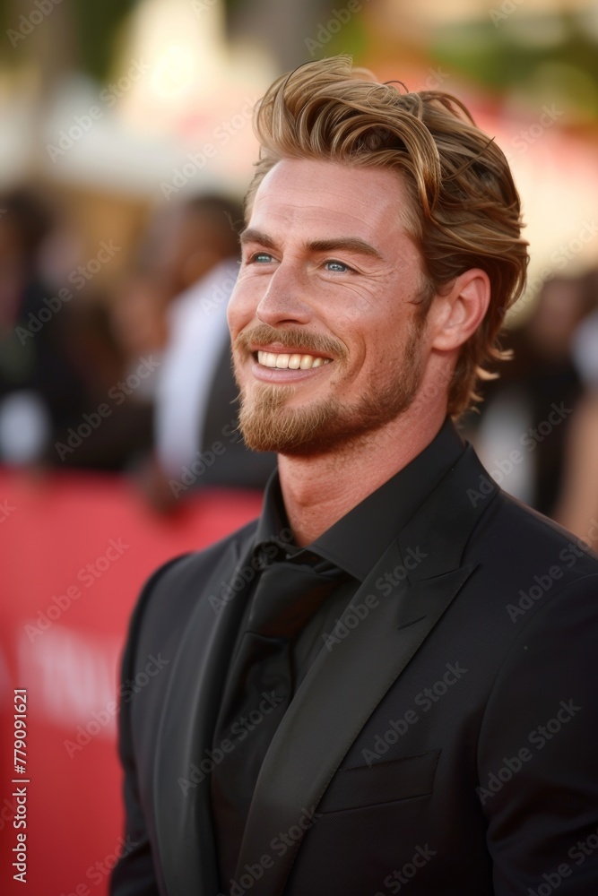 A smiling handsome man with light facial hair and goatee, A smiling handsome man with light facial hair and goatee,